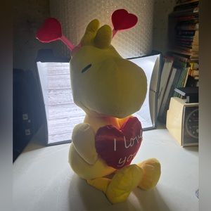 Peanuts “I Love You” Woodstock Bird Plush You 16 Inch